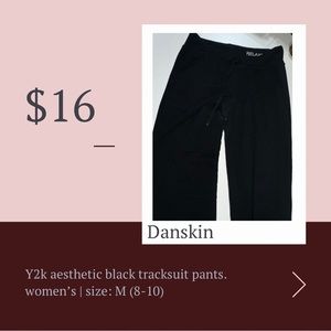 y2k aesthetic black tracksuit pants